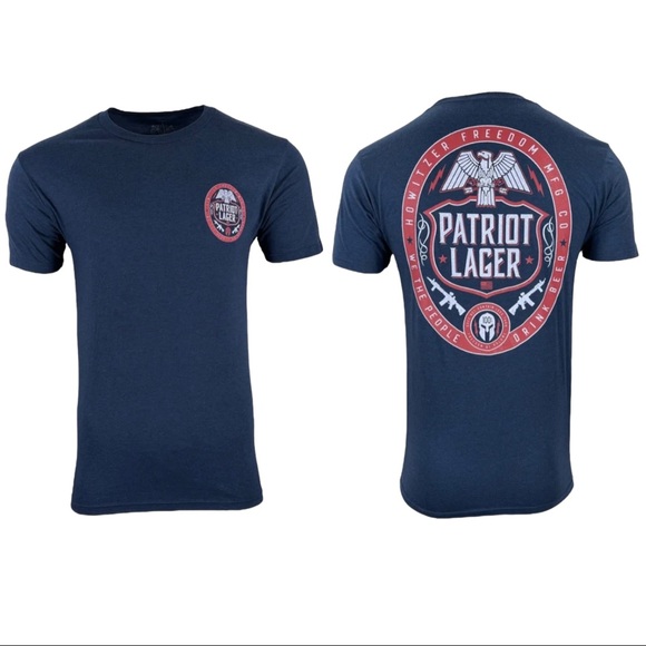 Howitzer Style Men's T-Shirt PATRIOT LAGER Military Grunt MFG - Picture 2 of 12
